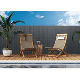 Canisse PVC double face - NATURE - 1 x 3 m - 1600 g/m² - Occultant 4/5 - Anti-UV - Anthracite