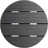Support de pot à roulettes - NATURE - WPC H7,5 x Ø30 cm - 4 roulettes - Anthracite