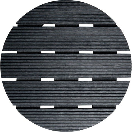 Support de pot a roulettes - NATURE - WPC - H8,6 x Ř38 cm - 4 roulettes - Anthracite