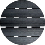 Support de pot à roulettes - NATURE - WPC - H8,6 x Ø38 cm - 4 roulettes - Anthracite