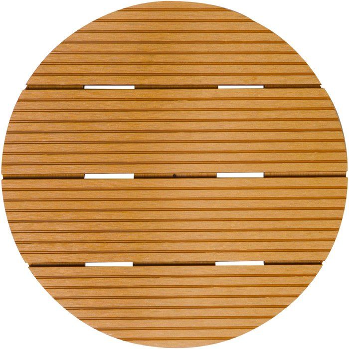Support de pot à roulettes - NATURE - WPC H7,5 x Ø30 cm - 4 roulettes - Bois