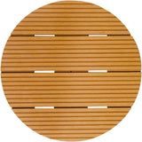 Support de pot à roulettes - NATURE - WPC H7,5 x Ø30 cm - 4 roulettes - Bois