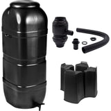 NATURE Récupérateur d'eau kit - 100 litres - Forme colonne - Traité anti-UV - Fabriqué en Europe - Noir