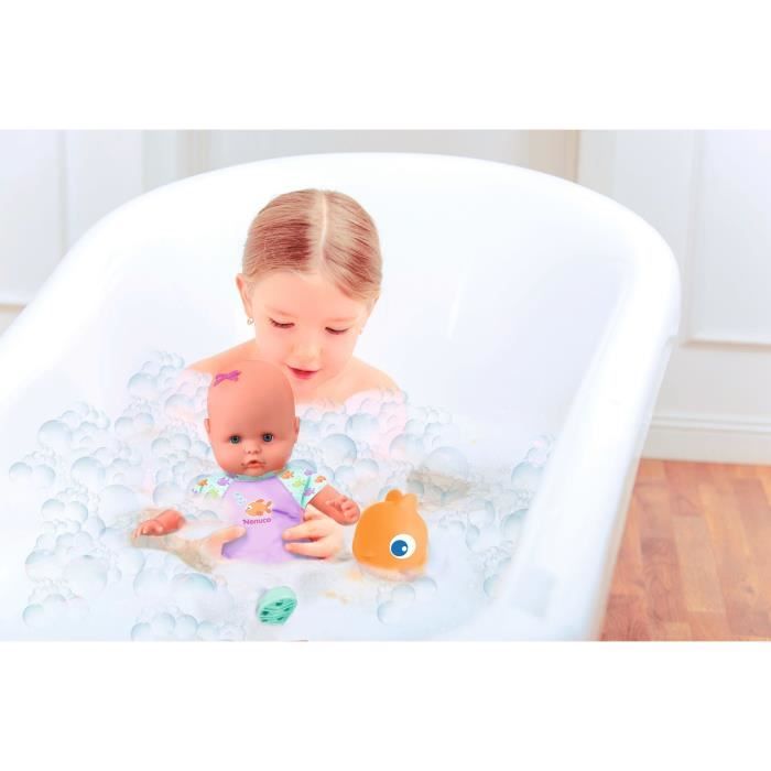 Poupon et son poisson - GPTOYS - NENUCO - Mon premier bain - NFN88 - 35 cm - Des 10 mois