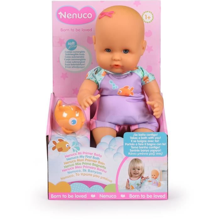 Poupon et son poisson - GPTOYS - NENUCO - Mon premier bain - NFN88 - 35 cm - Des 10 mois