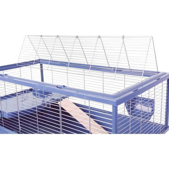 ZOLUX Cage grillagée rongeur surélevée pour cochon d'inde Néolife - 99 x 54 x 79 cm - Bleu