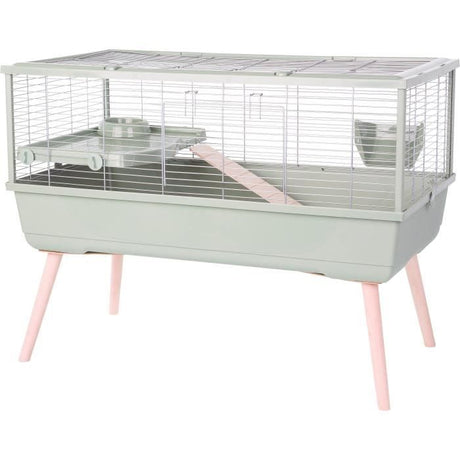 ZOLUX Cage grillagée rongeur surélevée pour cochon d'inde Néolife - 99 x 54 x 79 cm - Vert