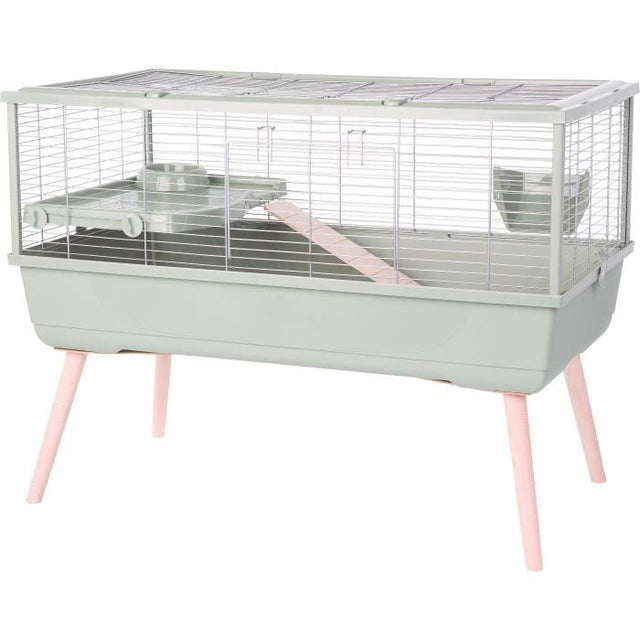 ZOLUX Cage grillagée rongeur surélevée pour cochon d'inde Néolife - 99 x 54 x 79 cm - Vert