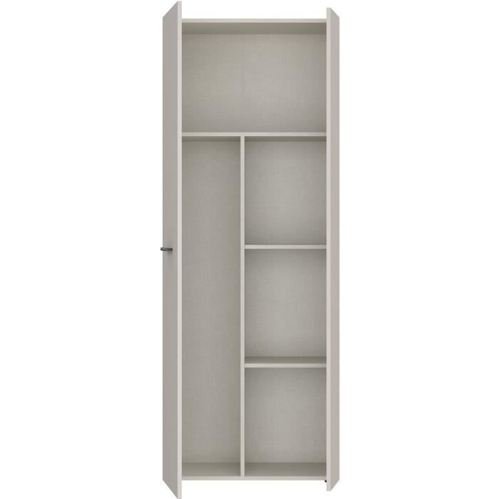 Armoire de rangement - 2 portes- Beige sable - L68,7 x P36,5 x H181,1 cm