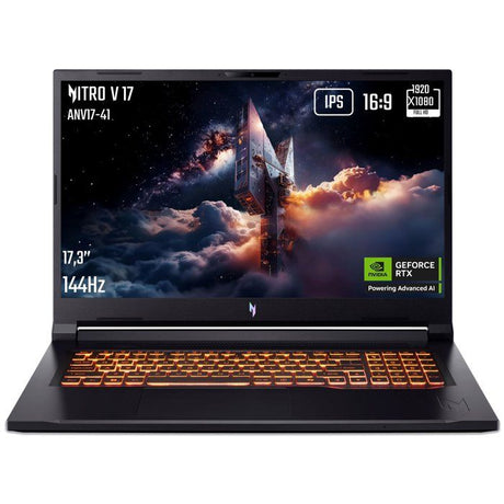 PC Portable Gamer ACER Nitro V 17 : Win 11 - 17.3 FHD IPS 144Hz - RTX 5070 - AMD Ryzen 7 260 - RAM 32Go - 1To SSD