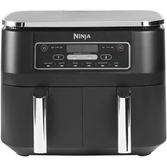 Friteuse sans huile NINJA Foodi - Dual Zone AF300EU - 7,6L - Fonctions Sync, Match - 6 modes de cuisson - 2400W