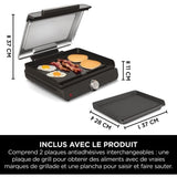 Grill et plancha d'intÈrieur - NINJA - Sizzle GR101EU - 34 x 8 x 13,5 cm - Noir