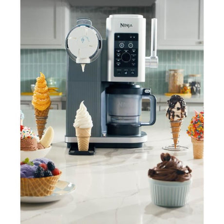 Machine a glaces NINJA - Creami Swirl NC701EU - Capacitť 480ml - 13 programmes dont glaces a l'italienne - 2 pots inclus