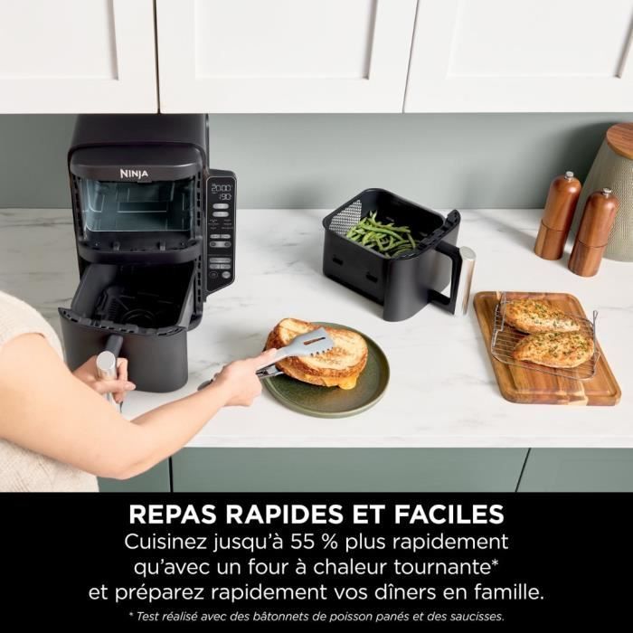 Friteuse sans huile NINJA - Double Stack SL300EU - Capacité 7,6L - 6 programmes de cuisson - 2470W