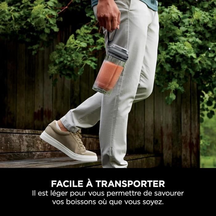 Blender portable NINJA Blast Max - BC251EUGY - bol 530 ml - autonomie 2h - sans fil - sans BPA - gris