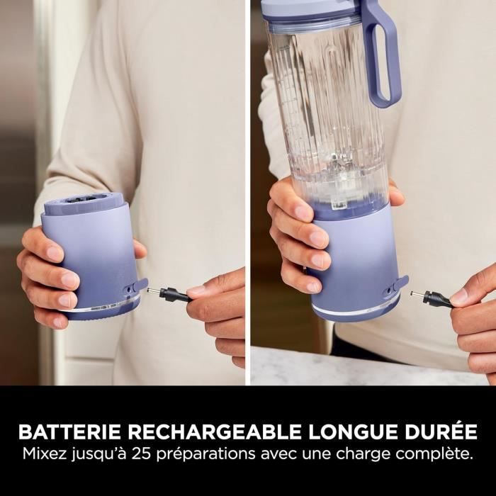 Blender portable NINJA Blast Max - BC251EULD - bol 530 ml - autonomie 2h - sans fil - sans BPA - lavande