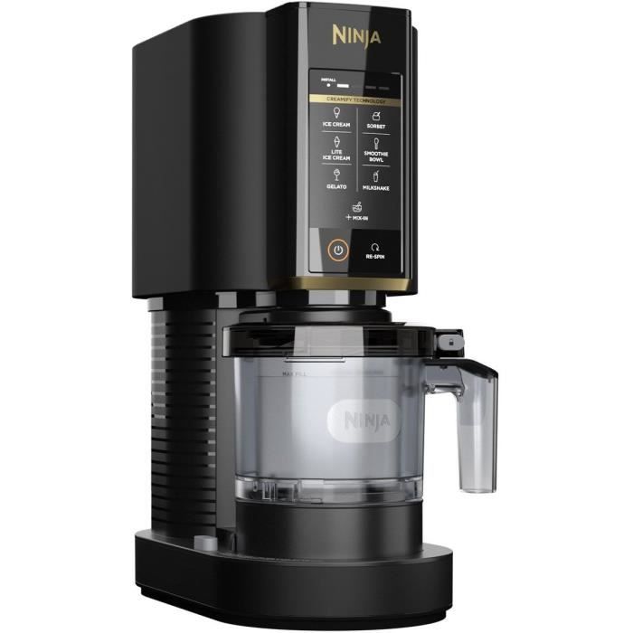 Machine a glaçes NINJA - Creami NC302EUBG - 7 programmes - 2 pots inclus 493ml - Édition limitée Noir/Or