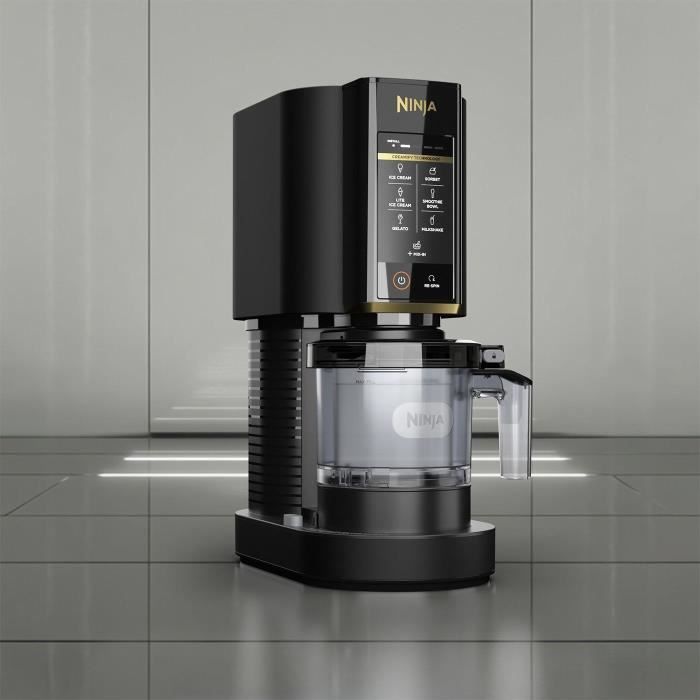 Machine a glaçes NINJA - Creami NC302EUBG - 7 programmes - 2 pots inclus 493ml - Édition limitée Noir/Or