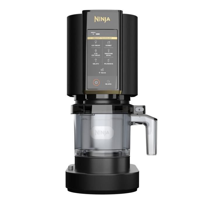 Machine a glaçes NINJA - Creami NC302EUBG - 7 programmes - 2 pots inclus 493ml - Édition limitée Noir/Or