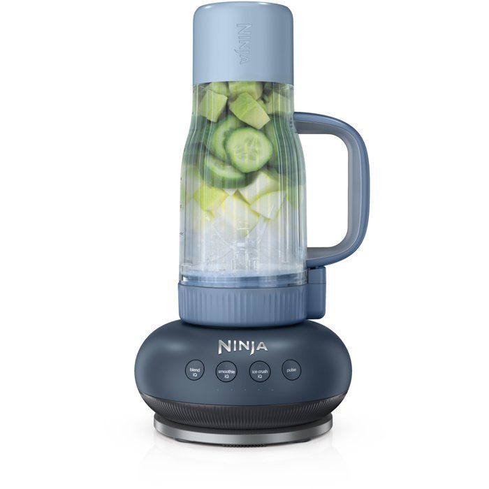 Blender - NINJA - BlendBoss DB351EUCY - 1200 W - 3 programmes - Gobelet 760 ml avec poignée - Sans BPA - Bleu nuit