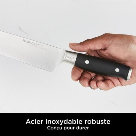 Bloc-couteaux - NINJA FOODI - StaySharp K32006EU - Avec affűteur - Ensemble de couteaux -  6 pieces aiguisées - Noir