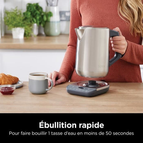Bouilloire - NINJA - KT201EU - 3000 W - 1,7 L - Socle 360° - Température réglable - Inox