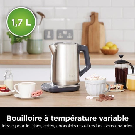 Bouilloire - NINJA - KT201EU - 3000 W - 1,7 L - Socle 360° - Température réglable - Inox