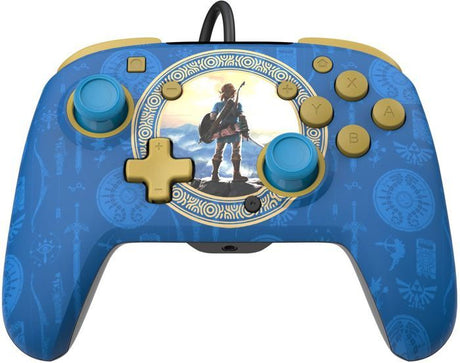 Manette de jeu - Nintendo - Zelda - Filaire - Série limitée - Bleu