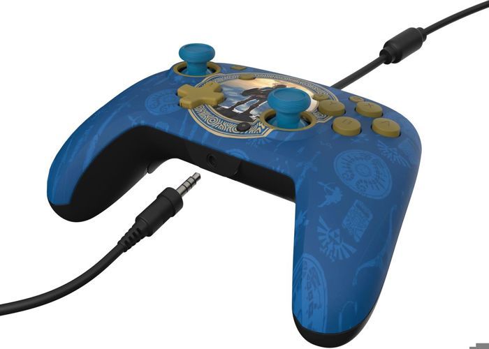 Manette de jeu - Nintendo - Zelda - Filaire - Série limitée - Bleu