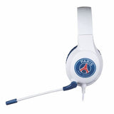 Casque gaming filaire - KONIX - Micro 45° - Câble 1,5 m - Blanc et bleu - Confort Soft Touch