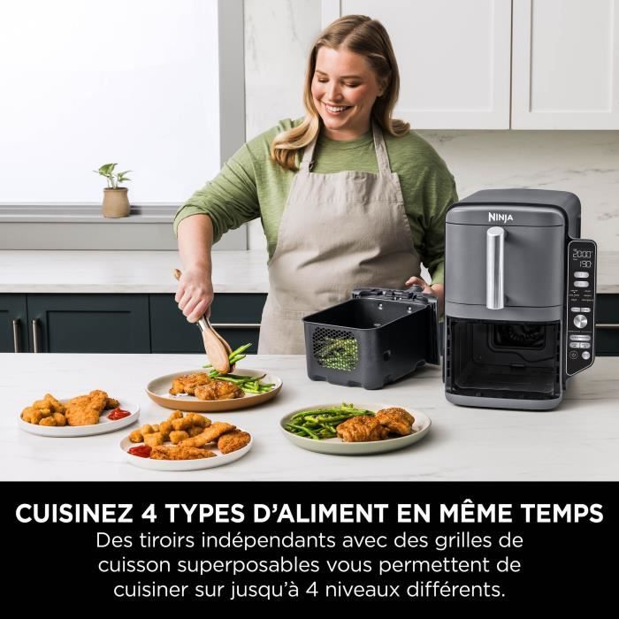 Friteuse sans huile NINJA - Double Stack XL SL400EU - Capacité 9,5L - 6 programmes de cuisson - 2470W