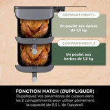 Friteuse sans huile NINJA - Double Stack XL SL400EU - Capacité 9,5L - 6 programmes de cuisson - 2470W