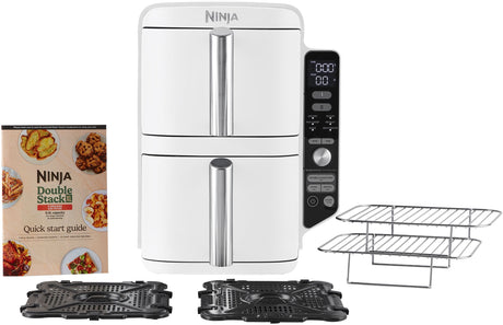 Friteuse sans huile NINJA - Double Stack XL SL400EUWH - Capacité 9,5L - 6 programmes de cuisson - Blanc - 2470W