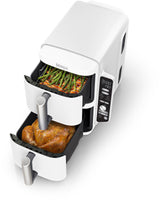 Friteuse sans huile NINJA - Double Stack XL SL400EUWH - Capacité 9,5L - 6 programmes de cuisson - Blanc - 2470W