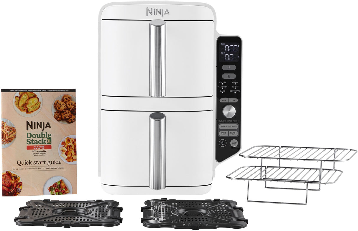 Friteuse sans huile NINJA - Double Stack XL SL400EUWH - Capacité 9,5L - 6 programmes de cuisson - Blanc - 2470W