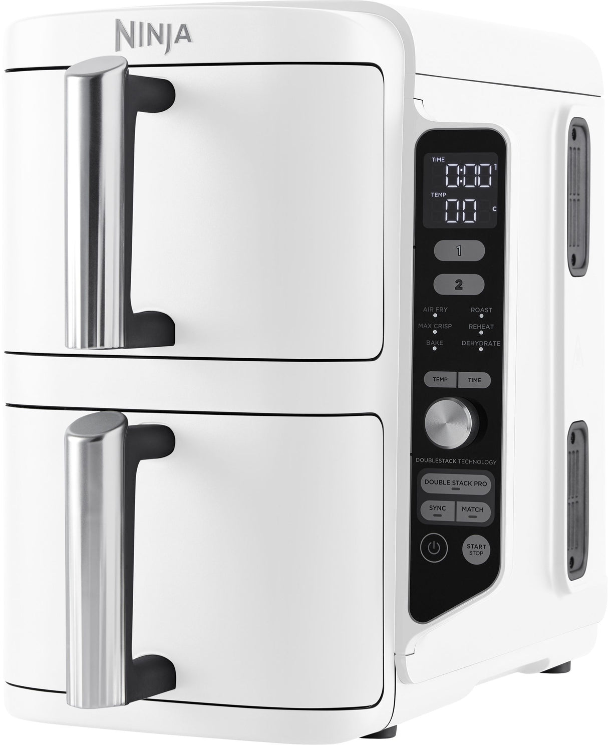 Friteuse sans huile NINJA - Double Stack XL SL400EUWH - Capacité 9,5L - 6 programmes de cuisson - Blanc - 2470W