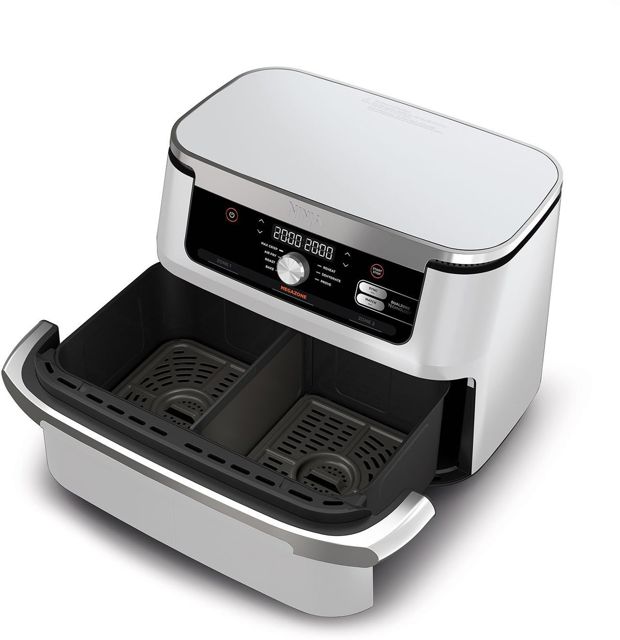Friteuse sans huile NINJA - Foodi Flex AF500EUWH - Capacité 10,4L - 7 programmes de cuisson - Blanc - 2470W