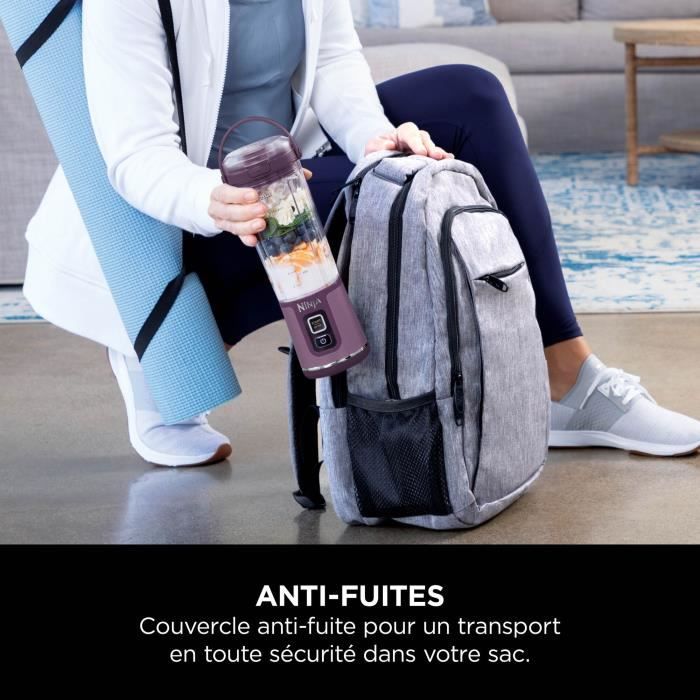 Blender portable Ninja Blast - BC151EUPR - bol 530 ml - autonomie 2h - sans fil - sans BPA - violet