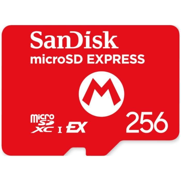 Carte mémoire Micro SD Express 256Go Sandisk pour Nintendo Switch 2
