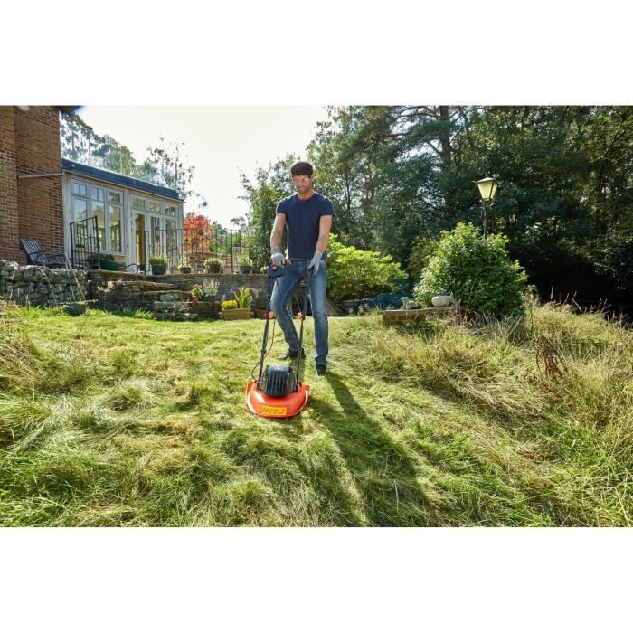 Tondeuse électrique sur coussin filaire - BLACK&DECKER - BEMWH551-QS - 1200W - 30cm de coupe