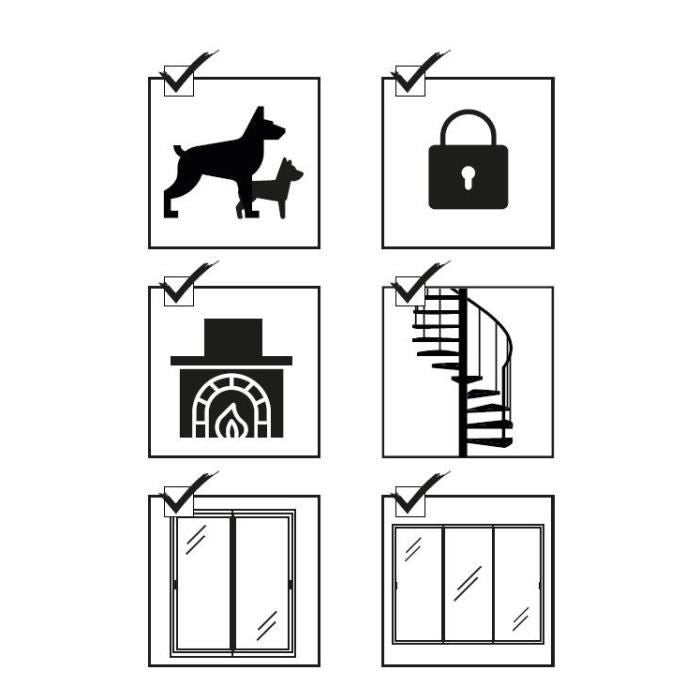 NORDLINGERPRO Barriere Pare feu pliable avec portillon  protection feu cheminée et poele