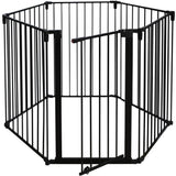 Barriere pare-feu de cheminÈe ou poele a bois 6 pans - 360 cm - Noir - NORDLINGER PRO