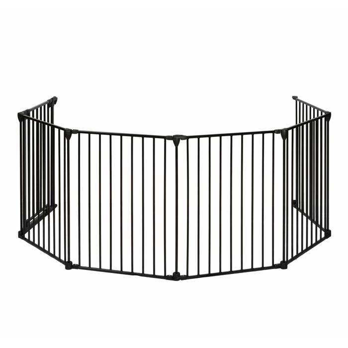 Barriere pare-feu de cheminée ou poele a bois 6 pans - 360 cm - Noir - NORDLINGER PRO