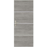 Kit de RÈnovation de Porte - NORDLINGER PRO - 4 Feuilles 85 x 50 cm & 3 Profils 85 x 2 cm - Chene Greige