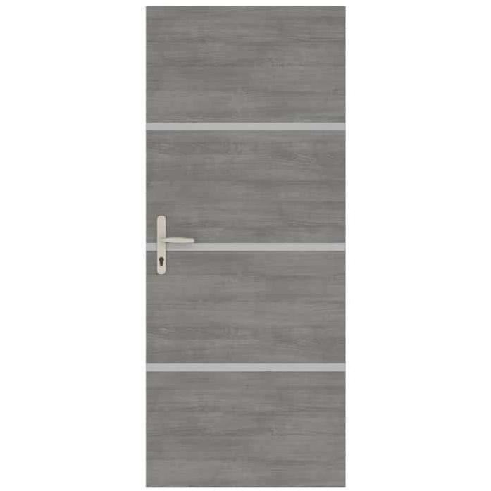 Kit de RÈnovation pour Porte IntÈrieure - NORDLINGER PRO - 4 Feuilles 85 x 50 cm & 3 Profils 85 x 2 cm - Gris Agate
