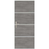 Kit de RÈnovation pour Porte IntÈrieure - NORDLINGER PRO - 4 Feuilles 85 x 50 cm & 3 Profils 85 x 2 cm - Gris Agate