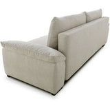 Canapé convertible avec coffre - 3 a 4 places - NORMAN - Tissu beige - 240 x 85 x 85 cm