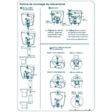 Kit de chasse d'eau - NOVOBAIN - Avec mécanisme et robinet - Débit 3/6L - Hauteur réglable (250 a 510 mm) - Accessoires inclus