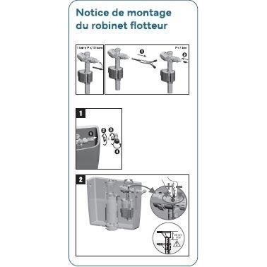 Kit de chasse d'eau - NOVOBAIN - Avec mécanisme et robinet - Débit 3/6L - Hauteur réglable (250 a 510 mm) - Accessoires inclus