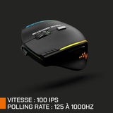 Souris gaming - Sans fil - Nova Gaming - Persee - Noir